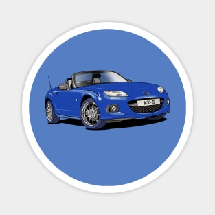 Mazda MX-5 Sportscar in blue Magnet